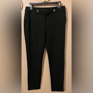 Adrienne Vittadini Black Ponte Skinny Ankle Pants